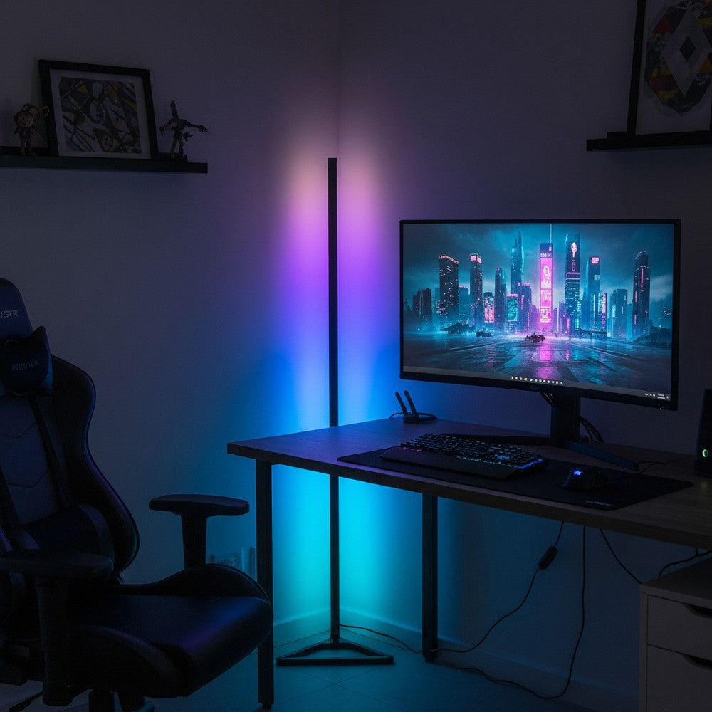 RGBIC+WW hjørnelampe med Bluetooth og 140cm længde - Effekt: 12W - Input: 230V