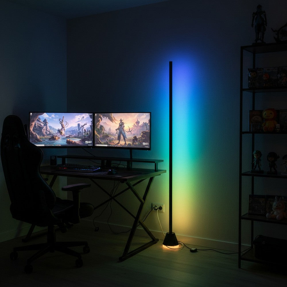 145cm RGBIC+CCT hjørnelampe med Wifi og app styring - 48W, 230V输入