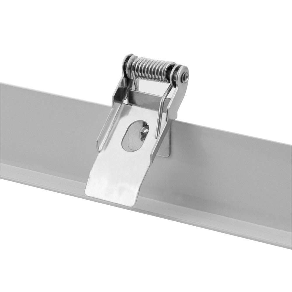 Indbygningsramme til 120x60 LED panel - Velegnet til Troldtekt og gips, hvid kant