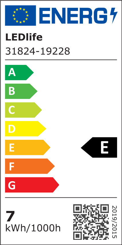 LEDlife Dim2Warm+CCT indbygningsspot - Roterbar, Ø8,3 cm, 7W, hvid kant, dæmpbar, 230V, RA96
