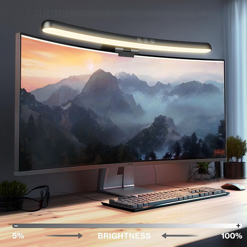 Buet Monitor Light Bar CCT - 40cm bred, touch styring, 5W, 400lm, til PC skærm (USB 5V input)