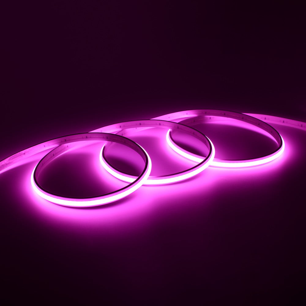 5 meter Pink Dot-free COB-LED stribe - IP20, 240 LED pr. meter, 24V, COB LED