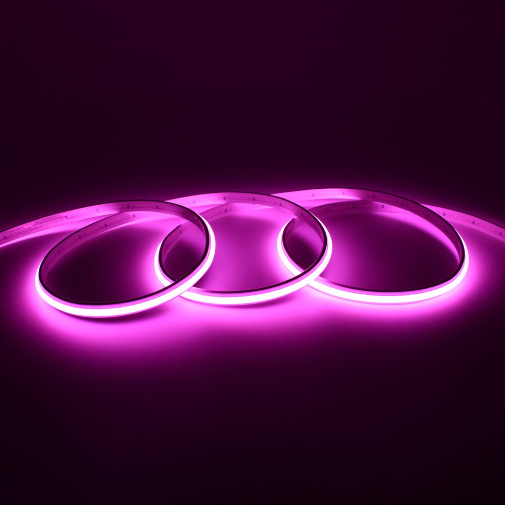 5 meter Pink Dot-free COB-LED stribe - IP20, 240 LED pr. meter, 24V, COB LED