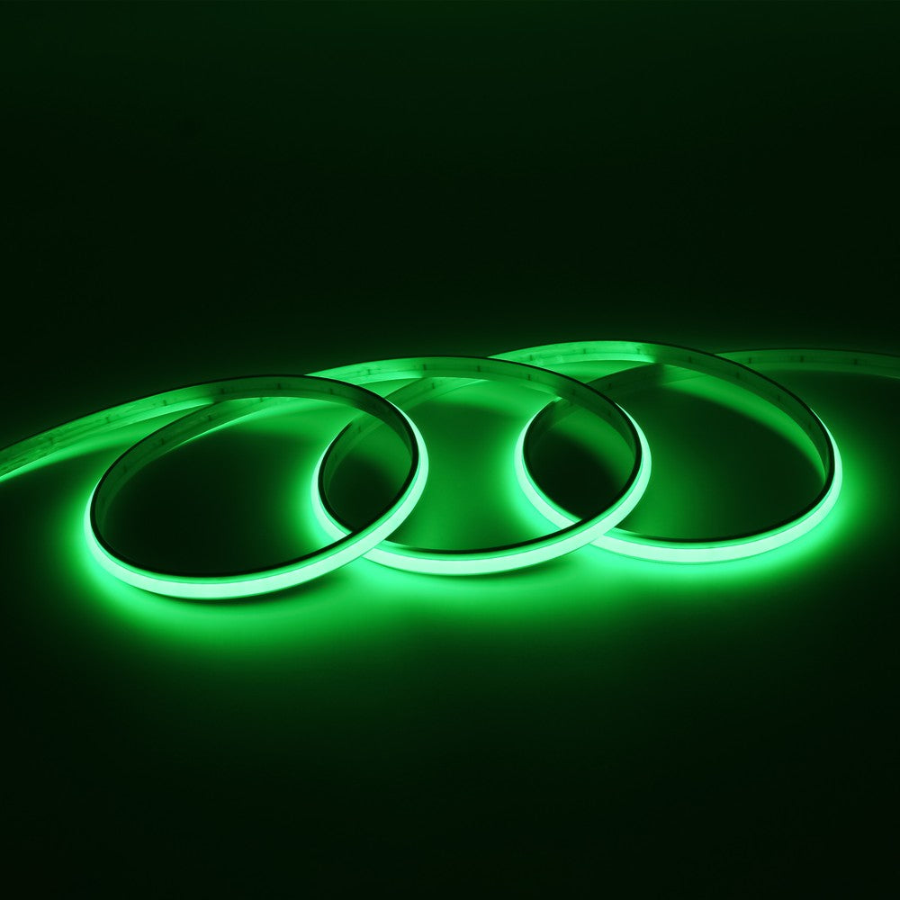 5m Grøn Dot-free COB-LED strip - IP20, 240 LED pr. meter, 24V, COB LED
