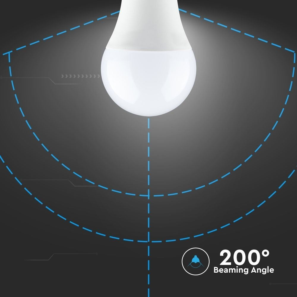 V-Tac 9W LED pære - Samsung LED chip, B22, 806lm, RA80, 5 års garanti