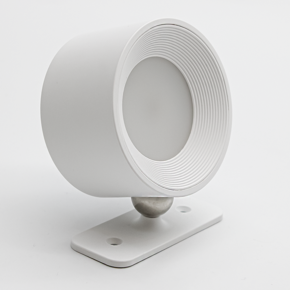 Genopladelig væglampe CCT - 4,5W, Hvid, rund, 360° roterbar, inde/ude, IP54, inkl. lyskilde