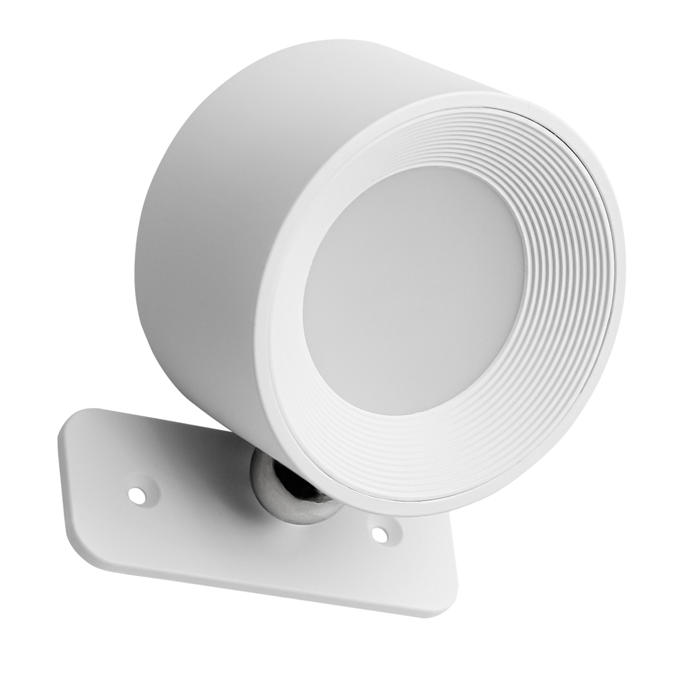 Genopladelig væglampe CCT - 4,5W, Hvid, rund, 360° roterbar, inde/ude, IP54, inkl. lyskilde
