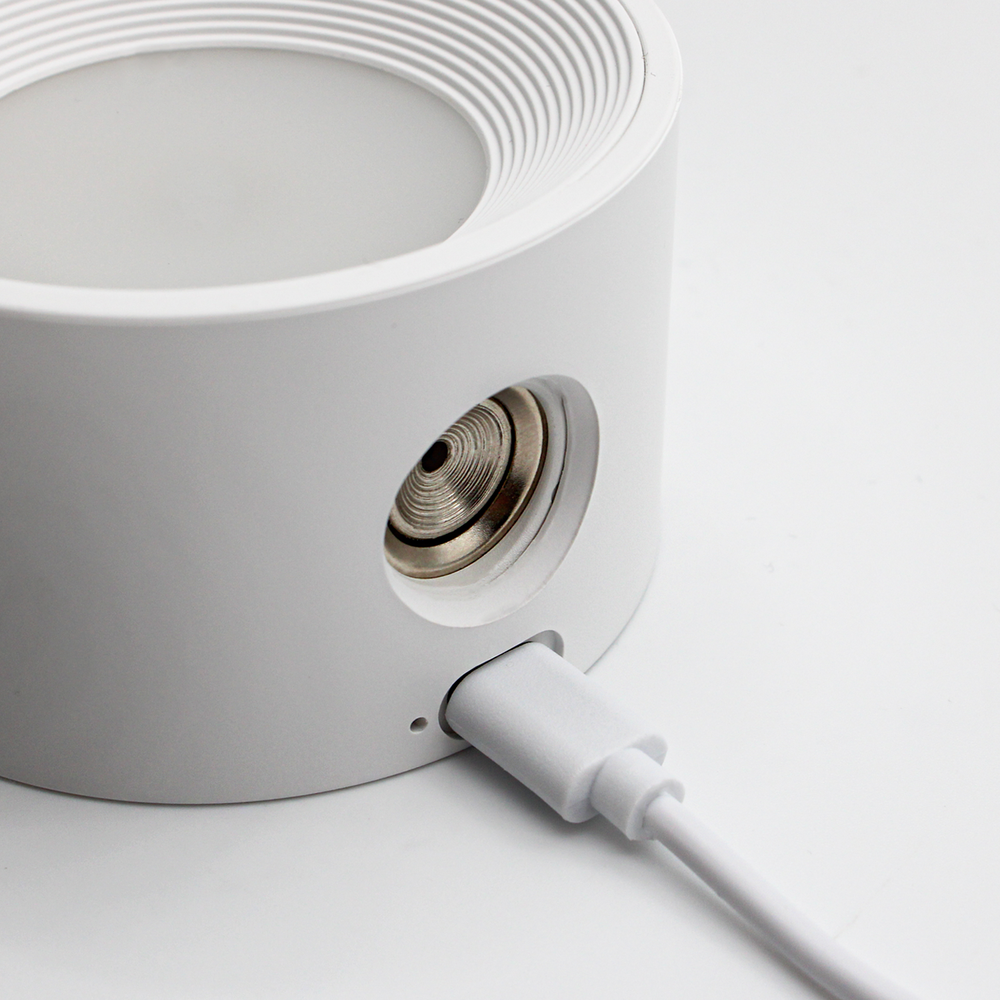 Genopladelig væglampe CCT - 4,5W, Hvid, rund, 360° roterbar, inde/ude, IP54, inkl. lyskilde