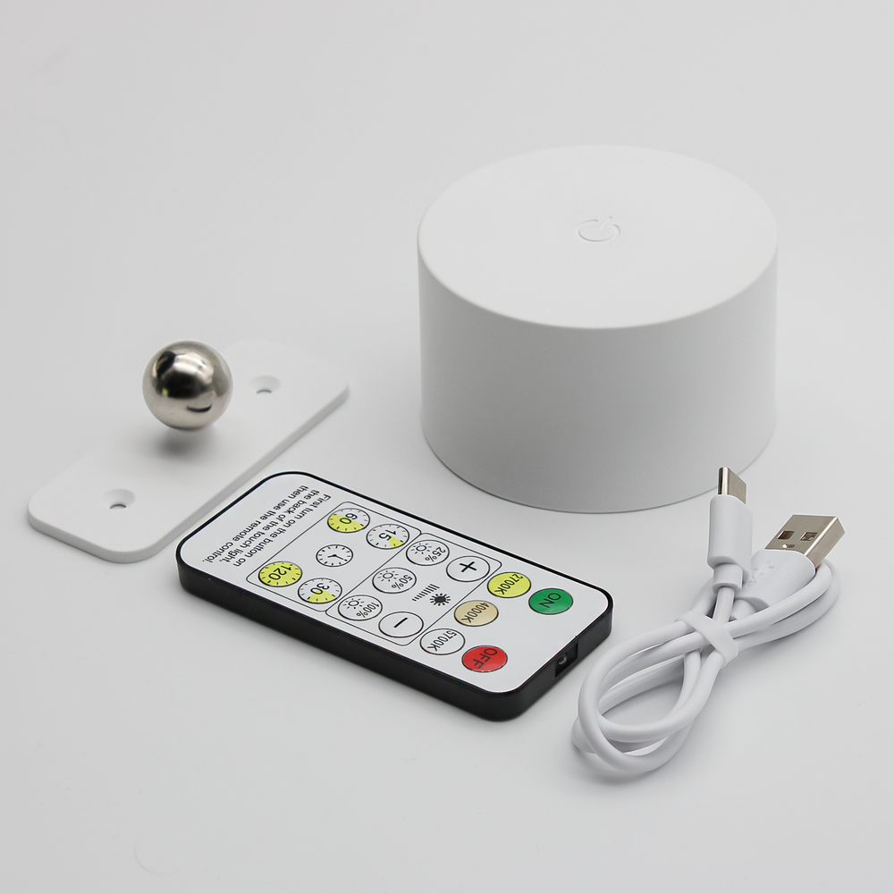 Genopladelig væglampe CCT - 4,5W, Hvid, rund, 360° roterbar, inde/ude, IP54, inkl. lyskilde