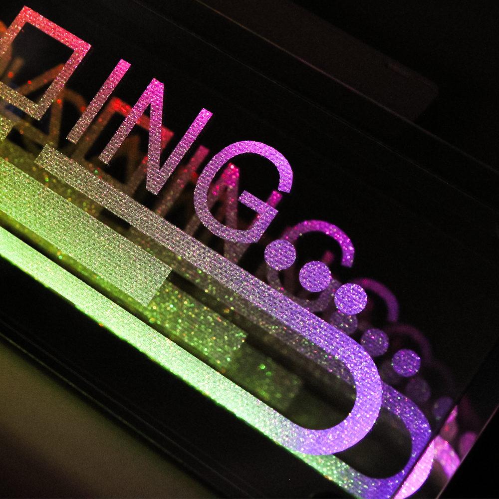 Neon skilt med RGBIC LED lys og Bluetooth til 5V USB-input