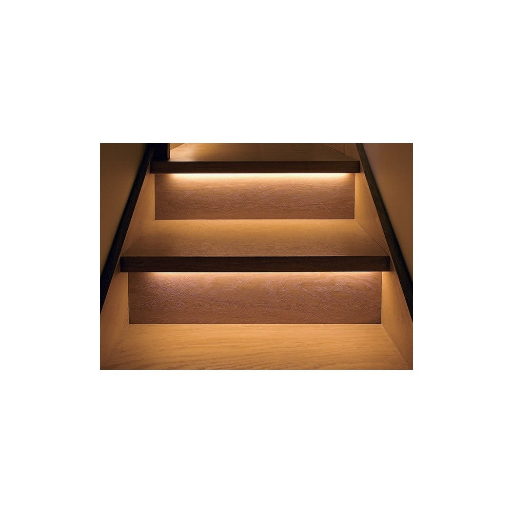 Trappe aluprofil med LED strip - 70 cm, 4W, 24V, IP65, med stik