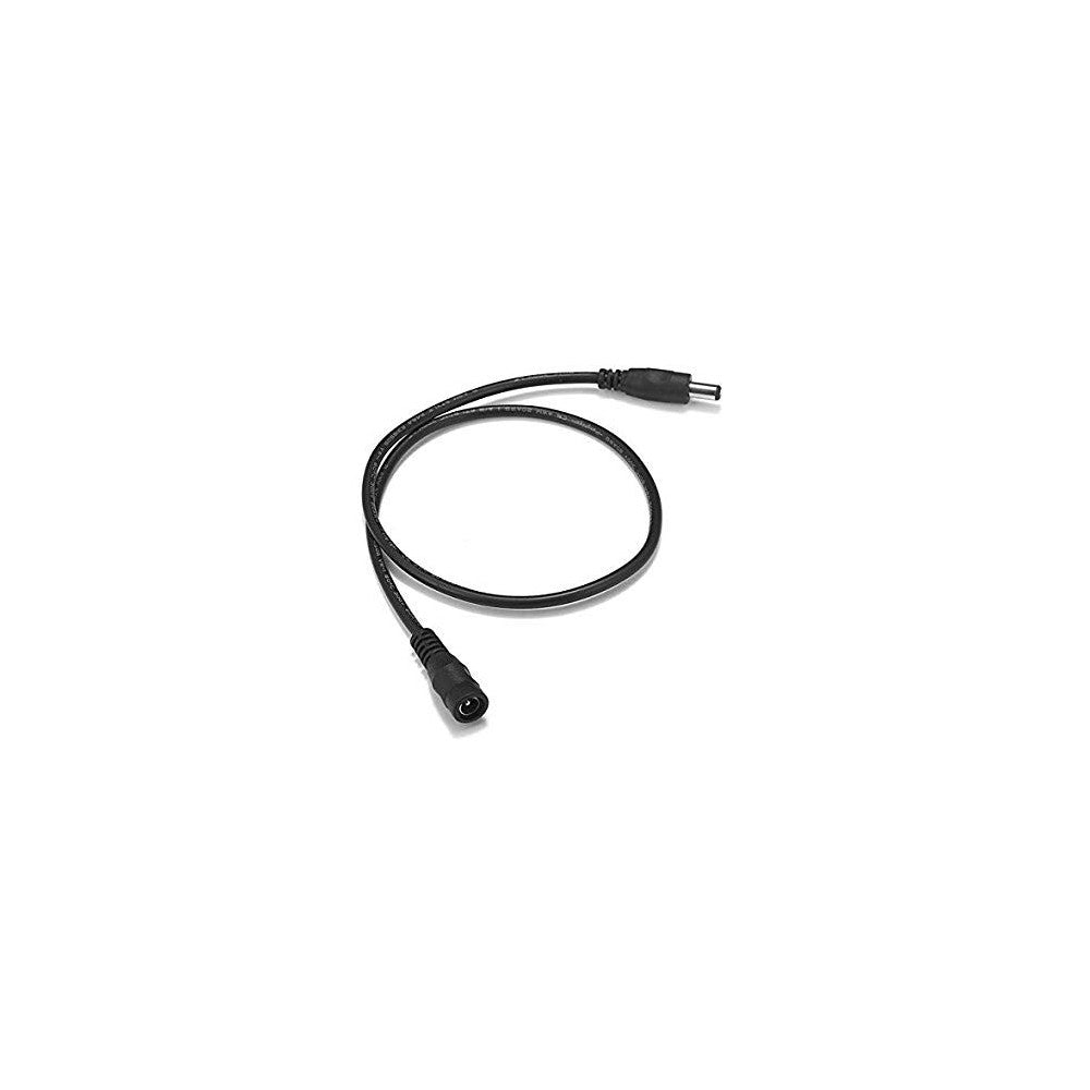 DC Forlængerkabel - 50 cm, til LED strips, sort - 5V-48V