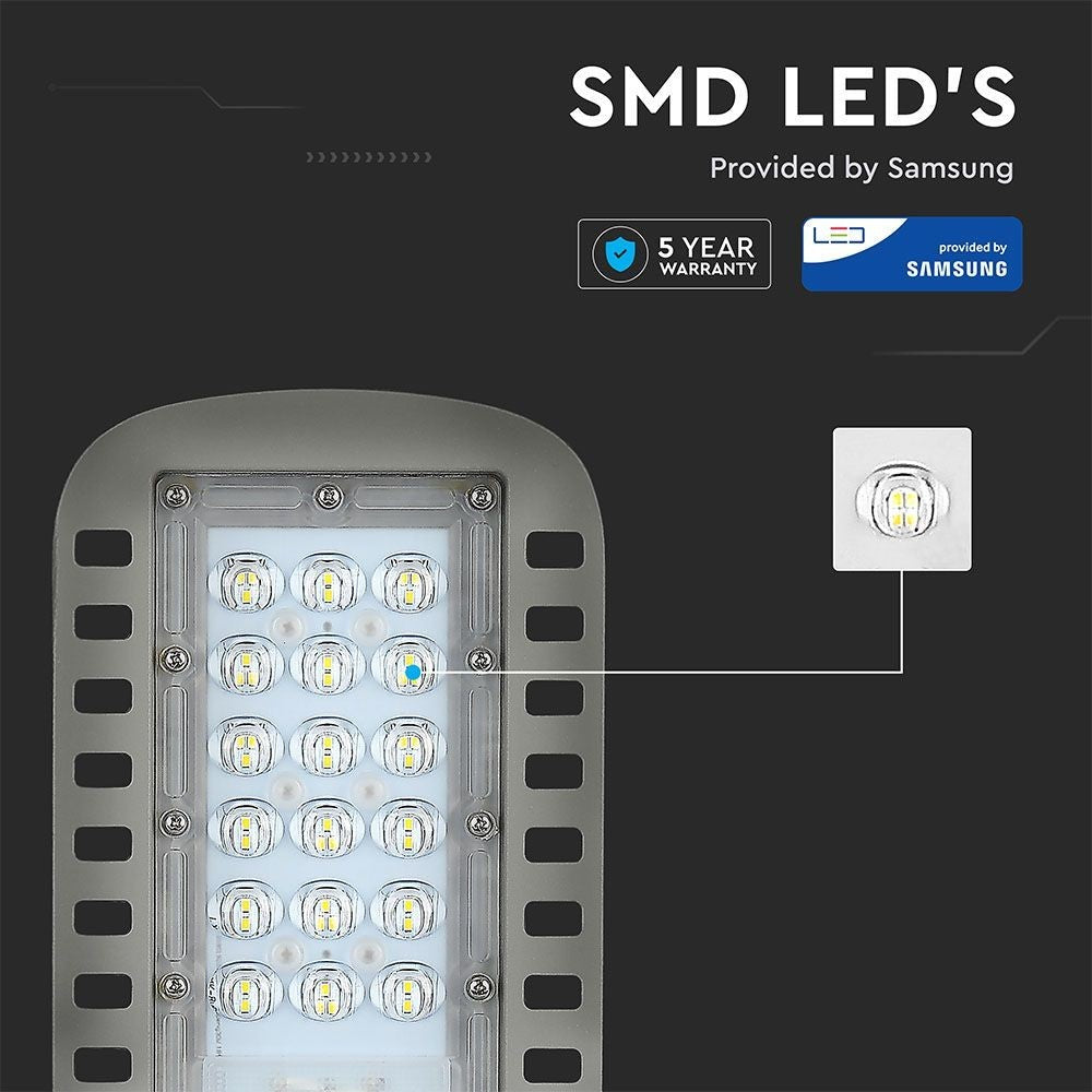 V-Tac 30W LED gadelygte - Samsung LED chip, Ø60mm, IP65, 135lm/w, 4050lm