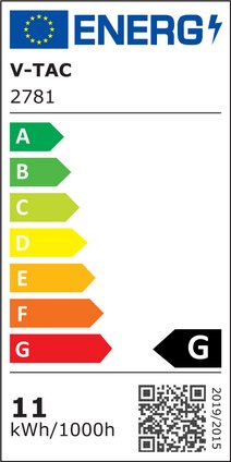 V-Tac 11W LED pære - Samsung LED chip, E27 - 5 års garanti