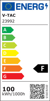 V-Tac 100W LED Projektør - Arbejdslampe til udendørs brug, 100W Effekt, 230V Input, 9500lm, RA80, IP65