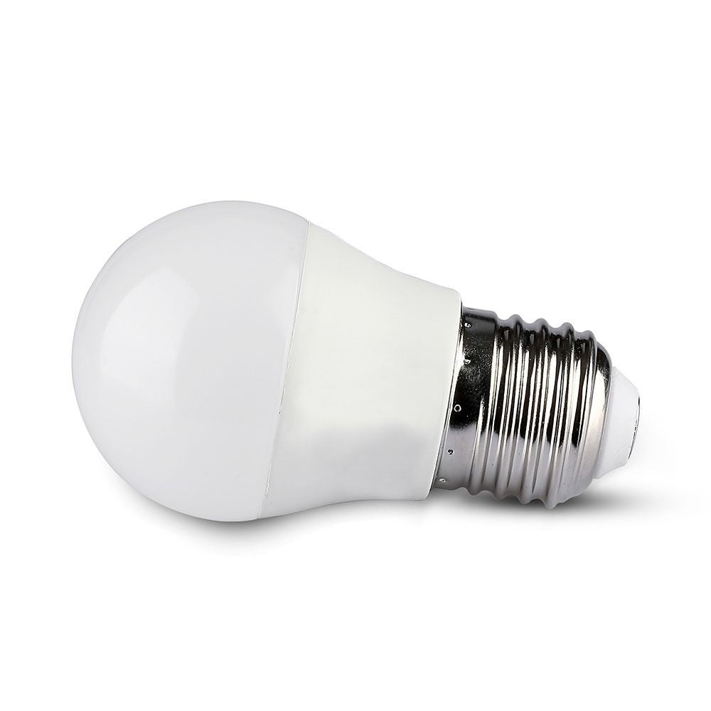V-Tac 5W Smart Home Krone LED Pære - Tuya/Smart Life, Kompatibel med Google Home, Alexa og Smartphones, E27 Fatning, Erstatter 28W, 230V, 470lm, RA80