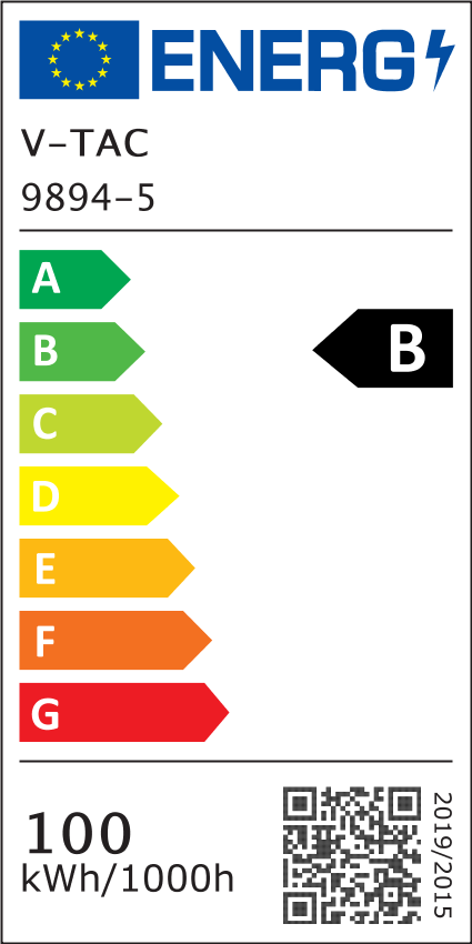 V-Tac 100W LED projektør - 185LM/W, udendørs arbejdslampe med 5 års garanti