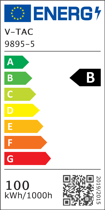 V-Tac 100W LED projektør - 185LM/W, udendørs arbejdslampe med 5 års garanti