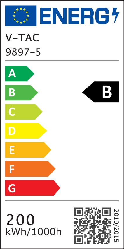 V-Tac 200W LED projektør - 185LM/W, arbejdslampe, udendørs - 100W, 230V, 37000lm, RA70, 5 års garanti, IP65