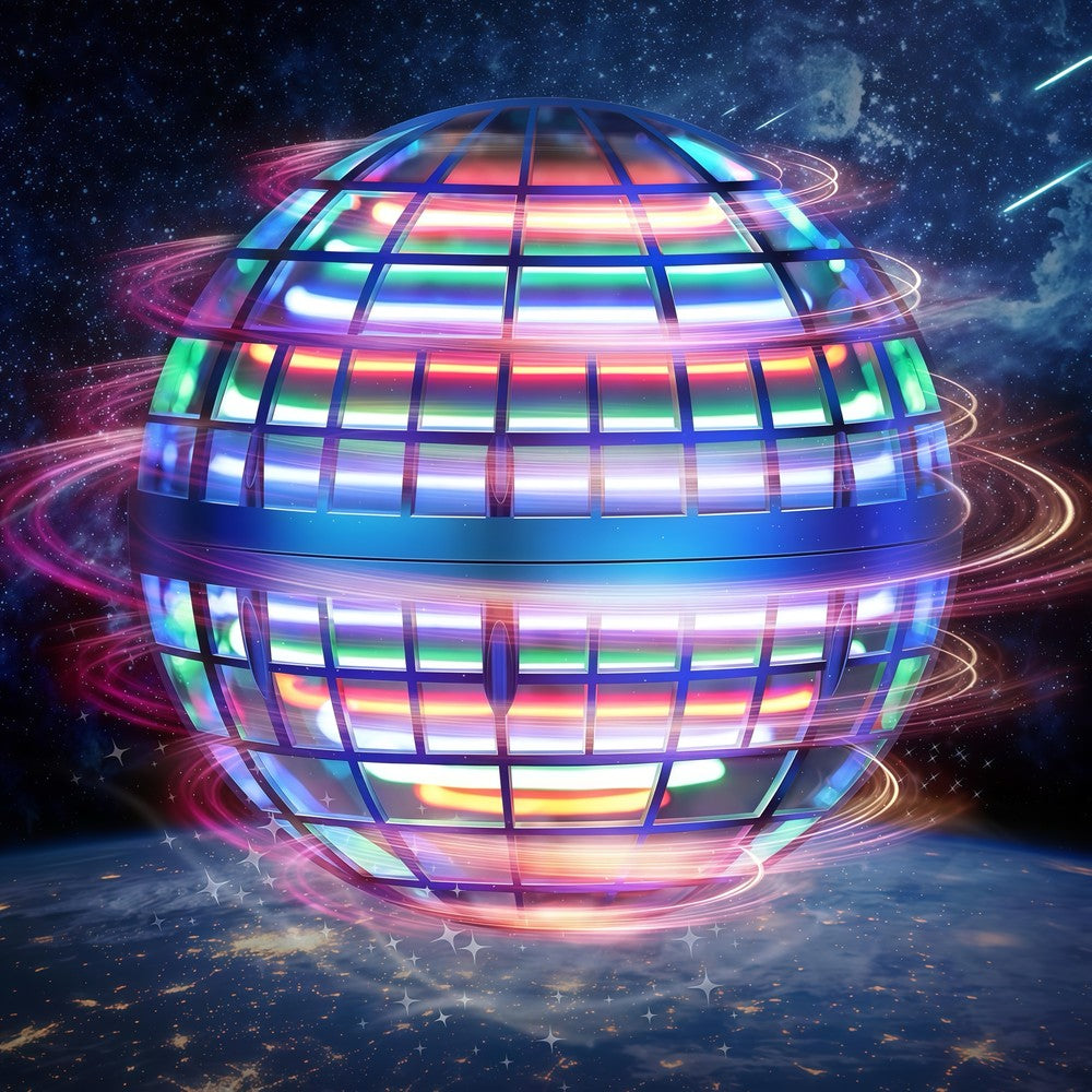 Hover Orb flyvende bold med RGB lys - Ø8,5 cm, blå - Perfekt til børn og barnlige sjæle, effekt 2W