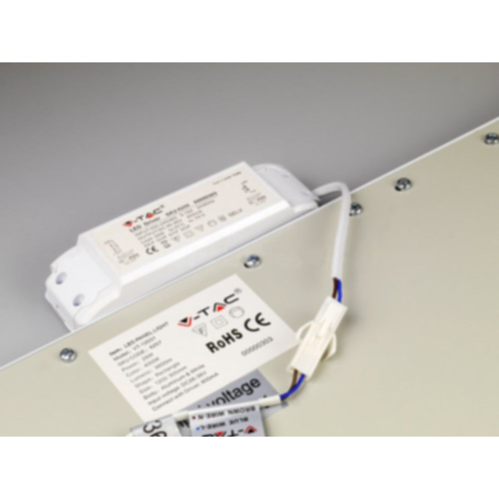 6 stk. V-Tac 120x30 LED paneler med hvid kant - 29W, 120lm/W, erstatter 150W, 3480lm, RA80