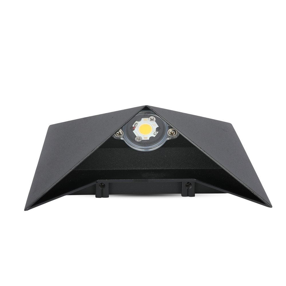 V-Tac 5W LED udendørs væglampe - IP65, inkl. lyskilde - sort (230V, 550lm, RA80)