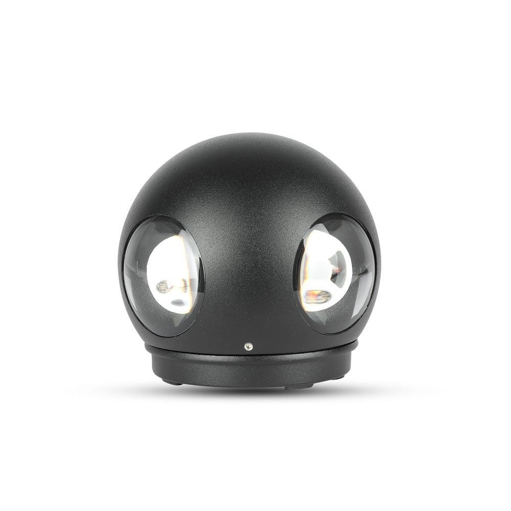 V-Tac 4W LED udendørs væglampe - Rund, IP65, inkl. lyskilde