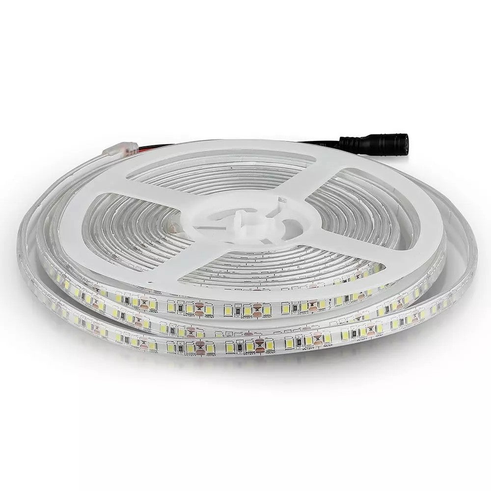 V-Tac Stænktæt LED Strip - 5m, 120 LED/m, 7,2W/m, 12V, 600lm/m, RA80, IP65