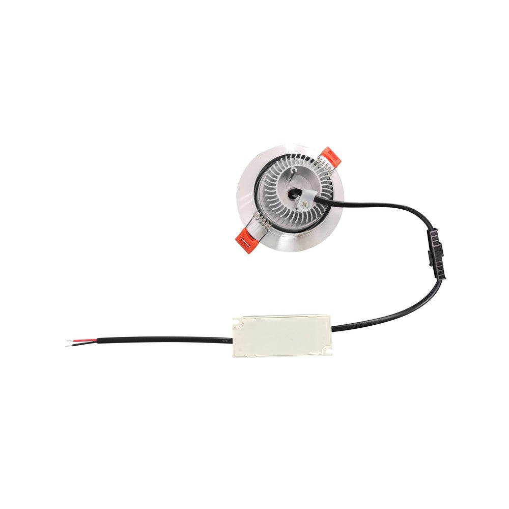 3W Indbygningsspot - Ø7-8 cm hul, Ø8,4 cm mål, 4 cm høj, dæmpbar, 12V/24V, erstatter 40W, 250lm, RA80