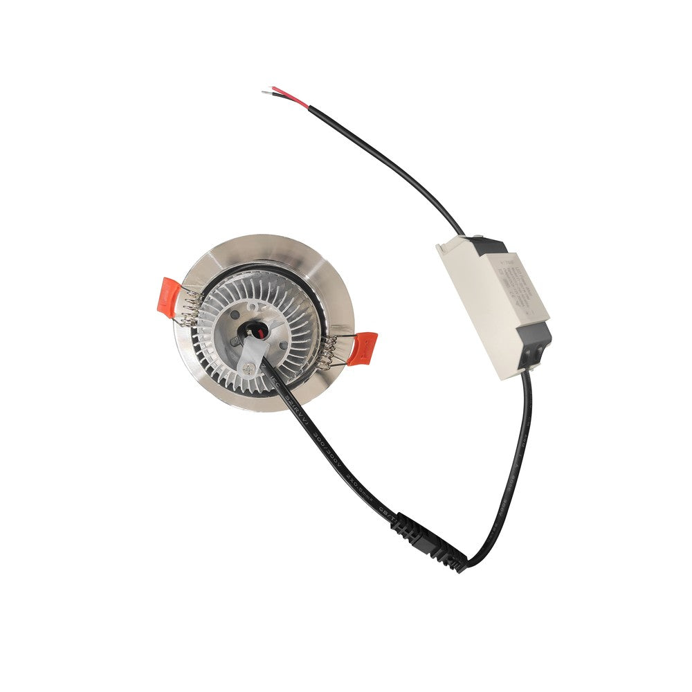3W Indbygningsspot - Ø7-8 cm hul, Ø8,4 cm mål, 4 cm høj, dæmpbar, 12V/24V, erstatter 40W, 250lm, RA80