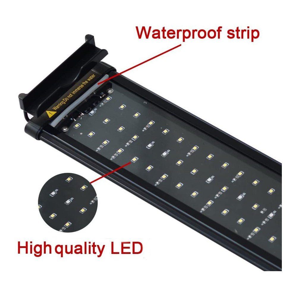 Aquaflex 25W LED Akvariearmatur - Justerbar, Hvid/Blå, 88-110 cm, 230V, 2000lm