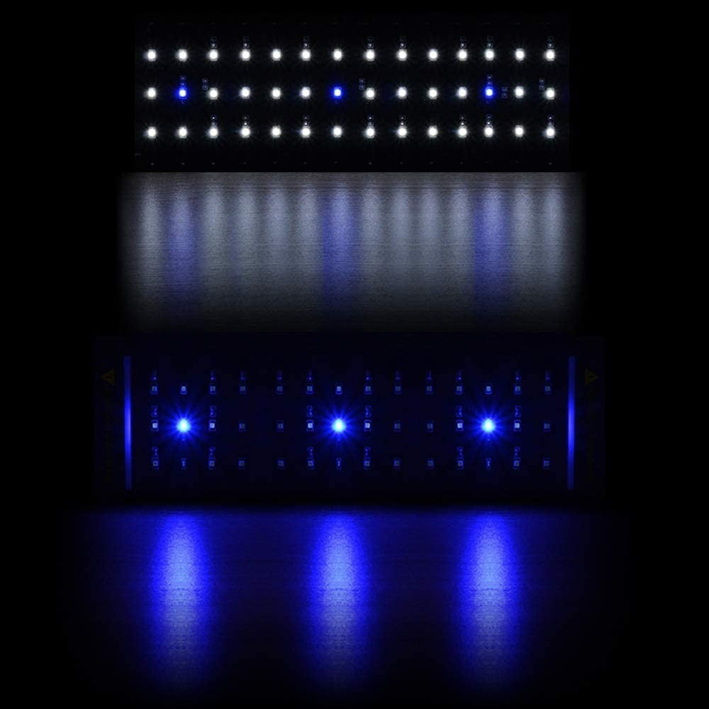 Aquaflex 25W LED Akvariearmatur - Justerbar, Hvid/Blå, 88-110 cm, 230V, 2000lm