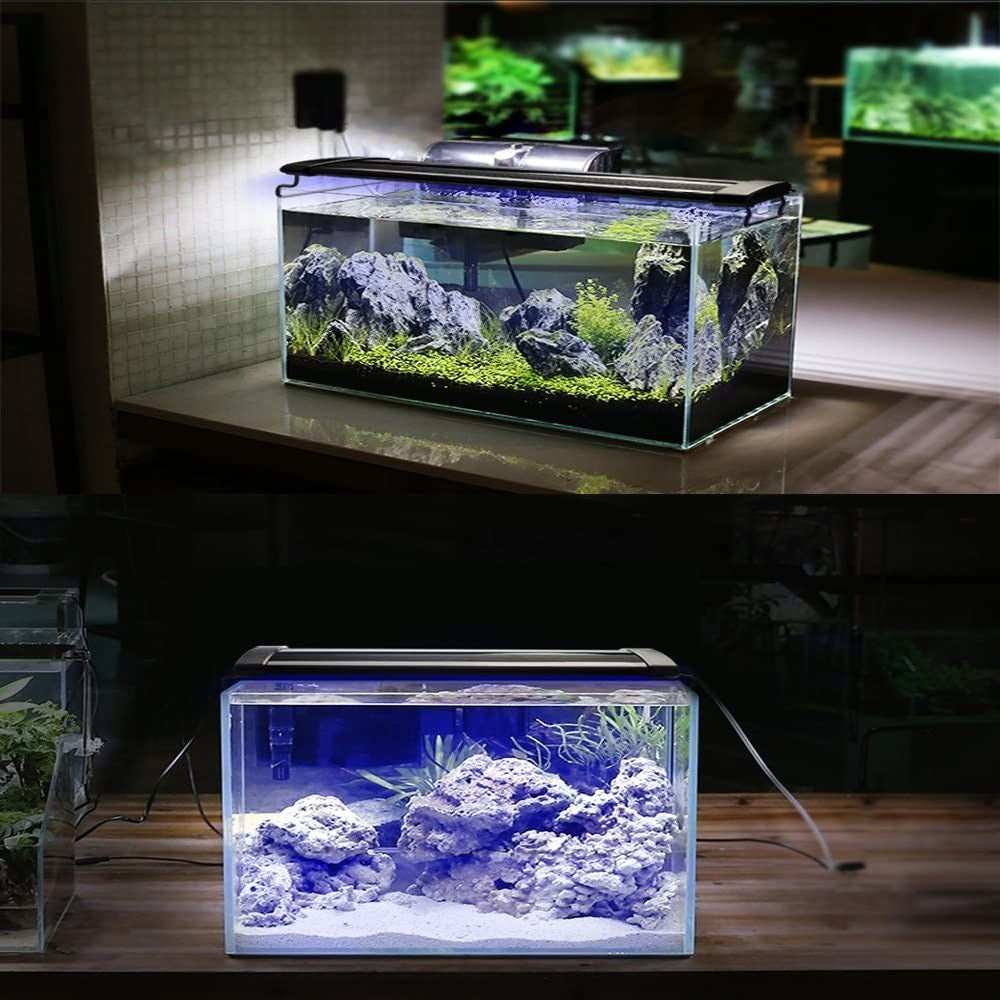 Aquaflex 25W LED Akvariearmatur - Justerbar, Hvid/Blå, 88-110 cm, 230V, 2000lm