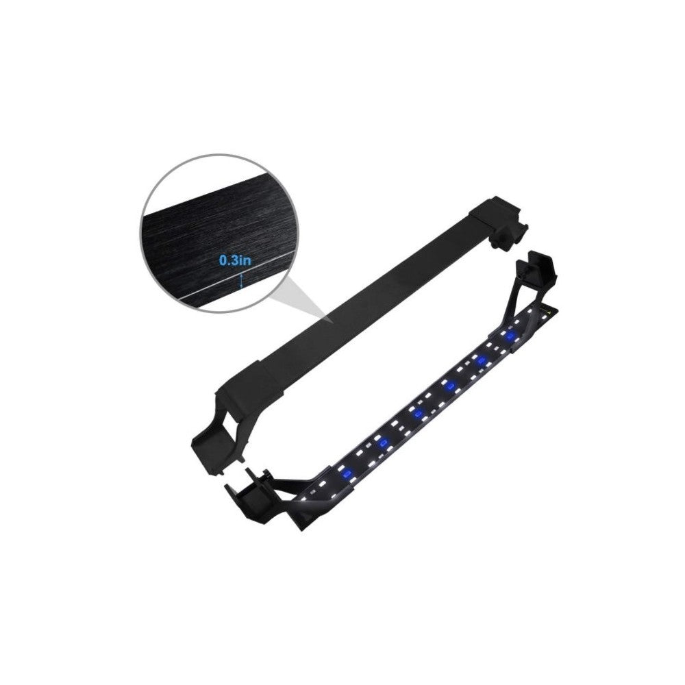 Akvarie LED-armatur - 14W, hvid/blå, justerbar, 53-73cm, 1120lm