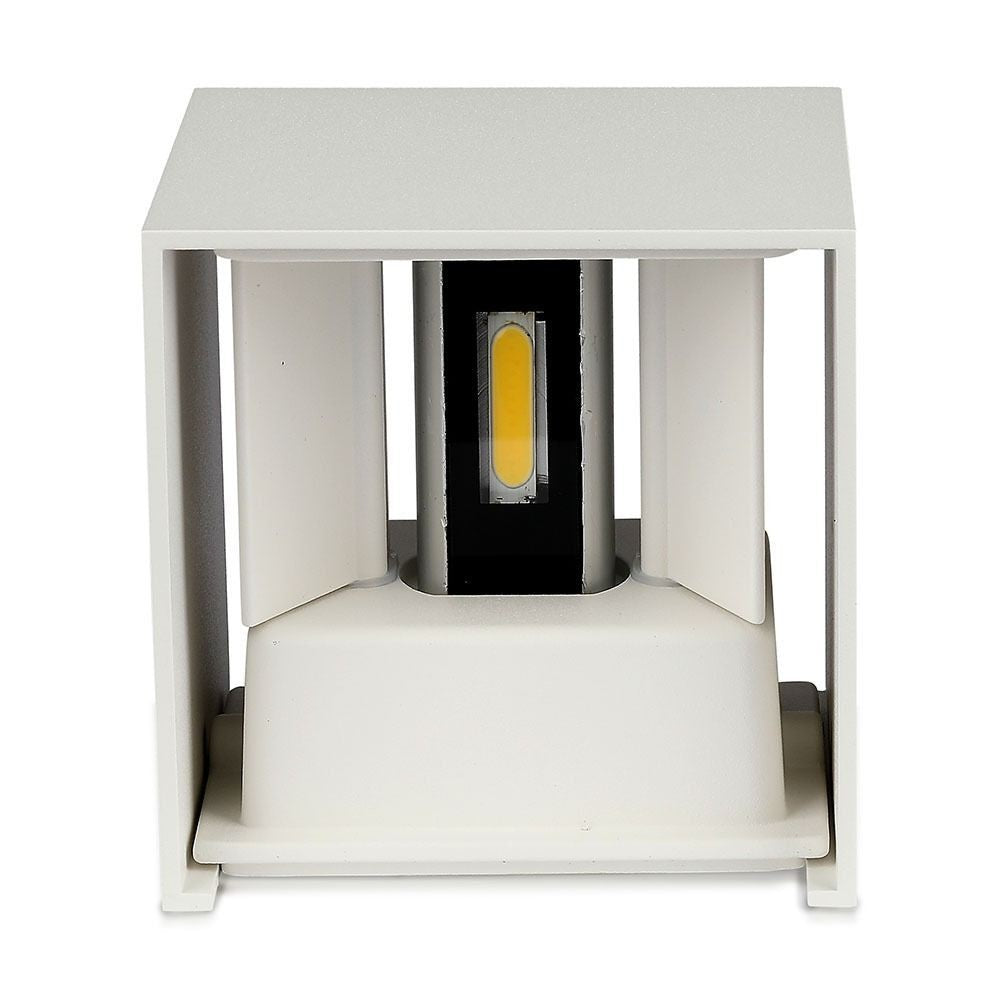 V-Tac 12W LED hvid væglampe - Firkantet, justerbar spredning, IP65 udendørs, 230V, inkl. lyskilde
