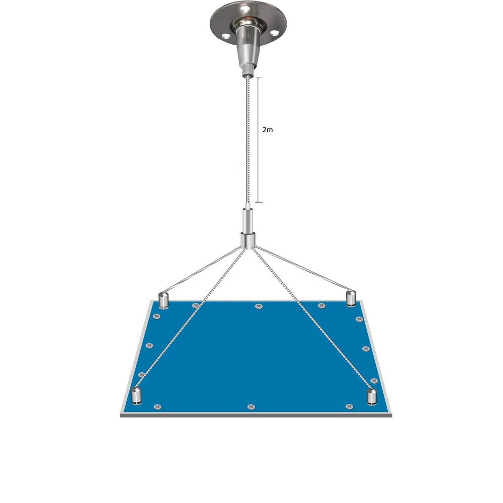 Wire sæt til LED panel - 200cm + 80cm, justérbar højde, 4-delt