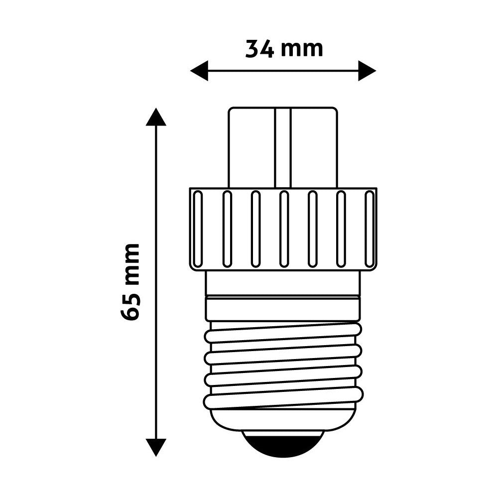 E27 til G9 adapter - Konverter E27 fatning til G9 fatning, 230V kompatibel