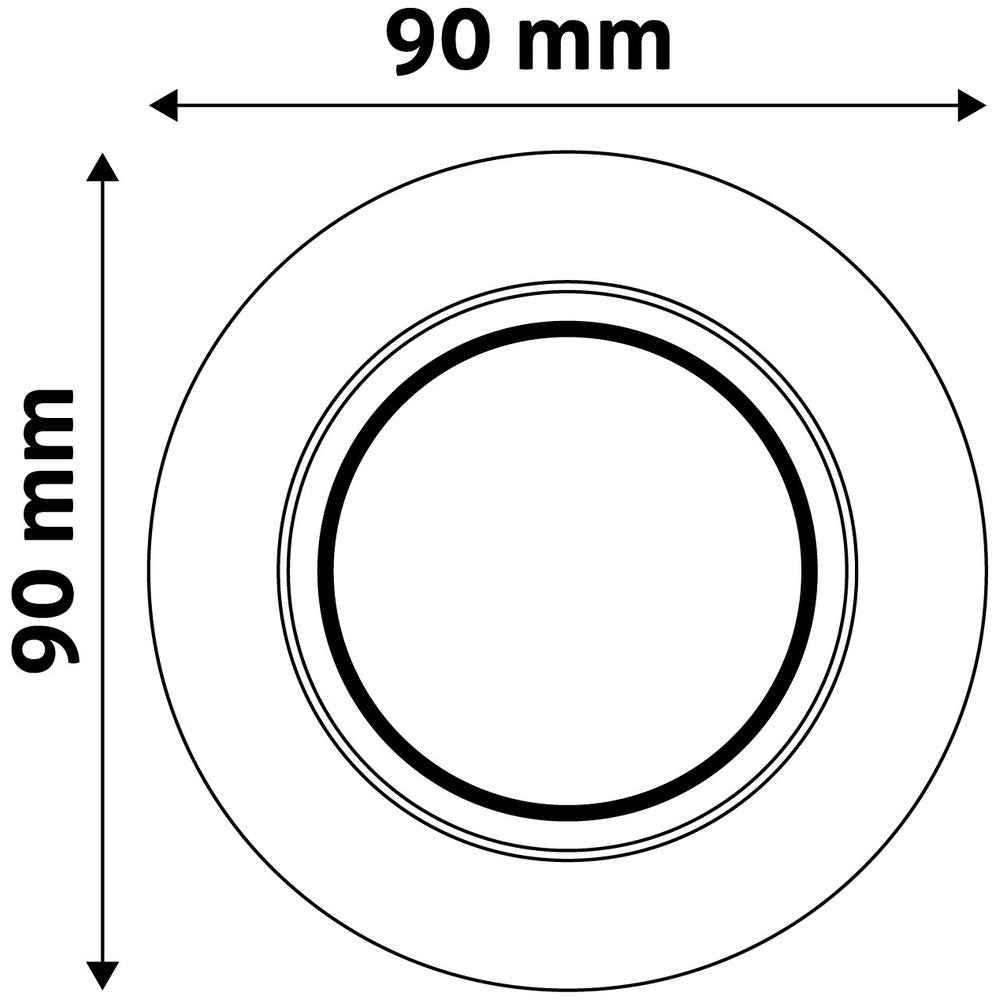 Downlight kit uden lyskilde - Hul: Ø7 cm, Mål: Ø9 cm, sort, vælg MR16 eller GU10 fatning