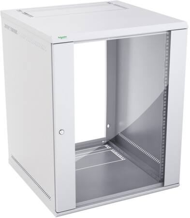 RACK 15HE FLATPAK 600X600 L.GRÅ, GLASDØR