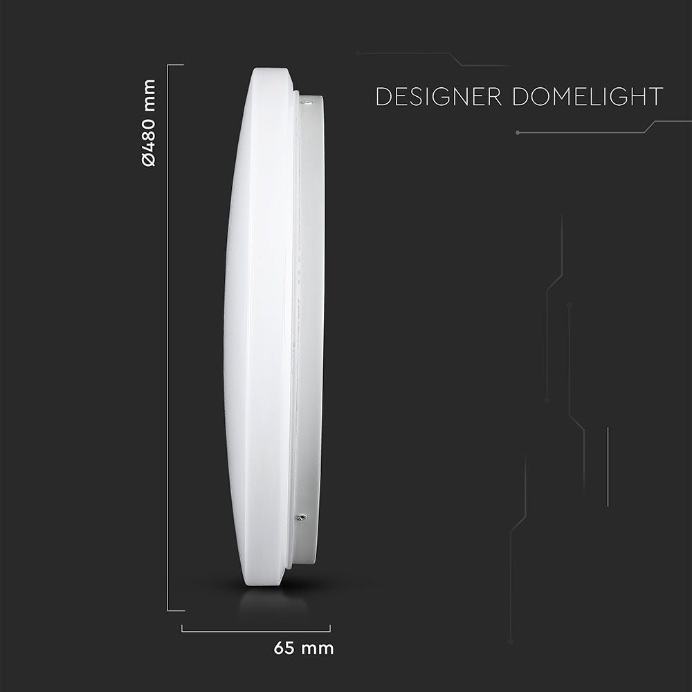 V-Tac 36W LED loftslampe med 3i1 valgfri lysfarve, Ø48cm, 230V, inkl. lyskilde og 2160lm lysstyrke
