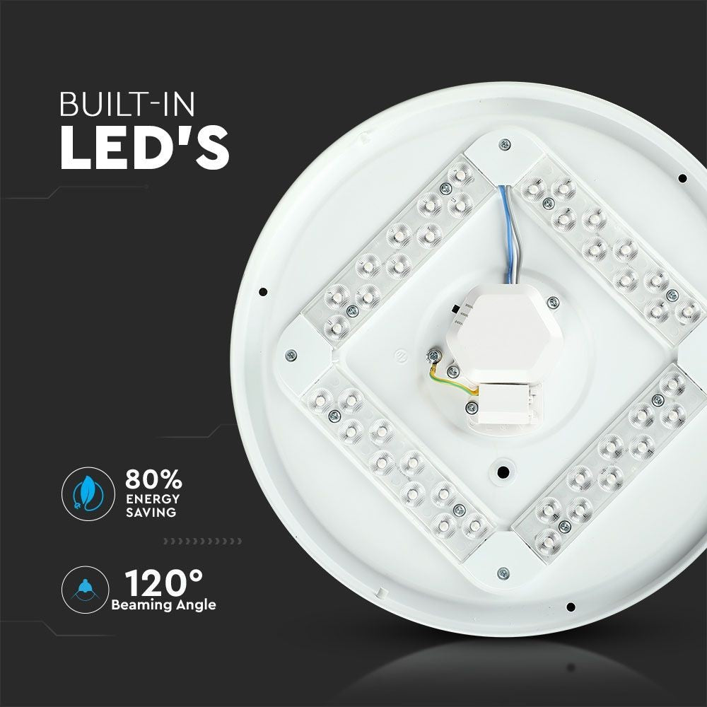V-Tac 36W LED loftslampe med 3i1 valgfri lysfarve, Ø48cm, 230V, inkl. lyskilde og 2160lm lysstyrke