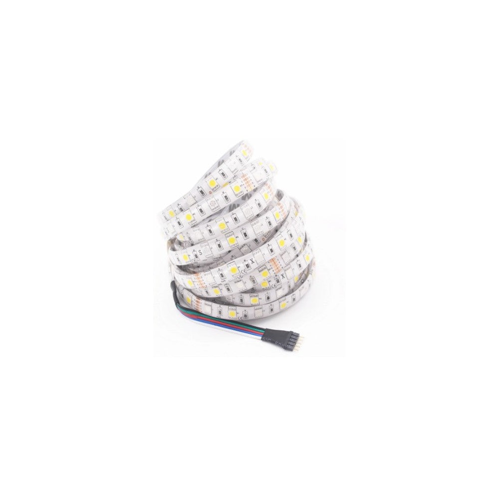 RGB+WW LED-strips - 5m, IP65, 60 LED pr. meter, 12V (12W/m)