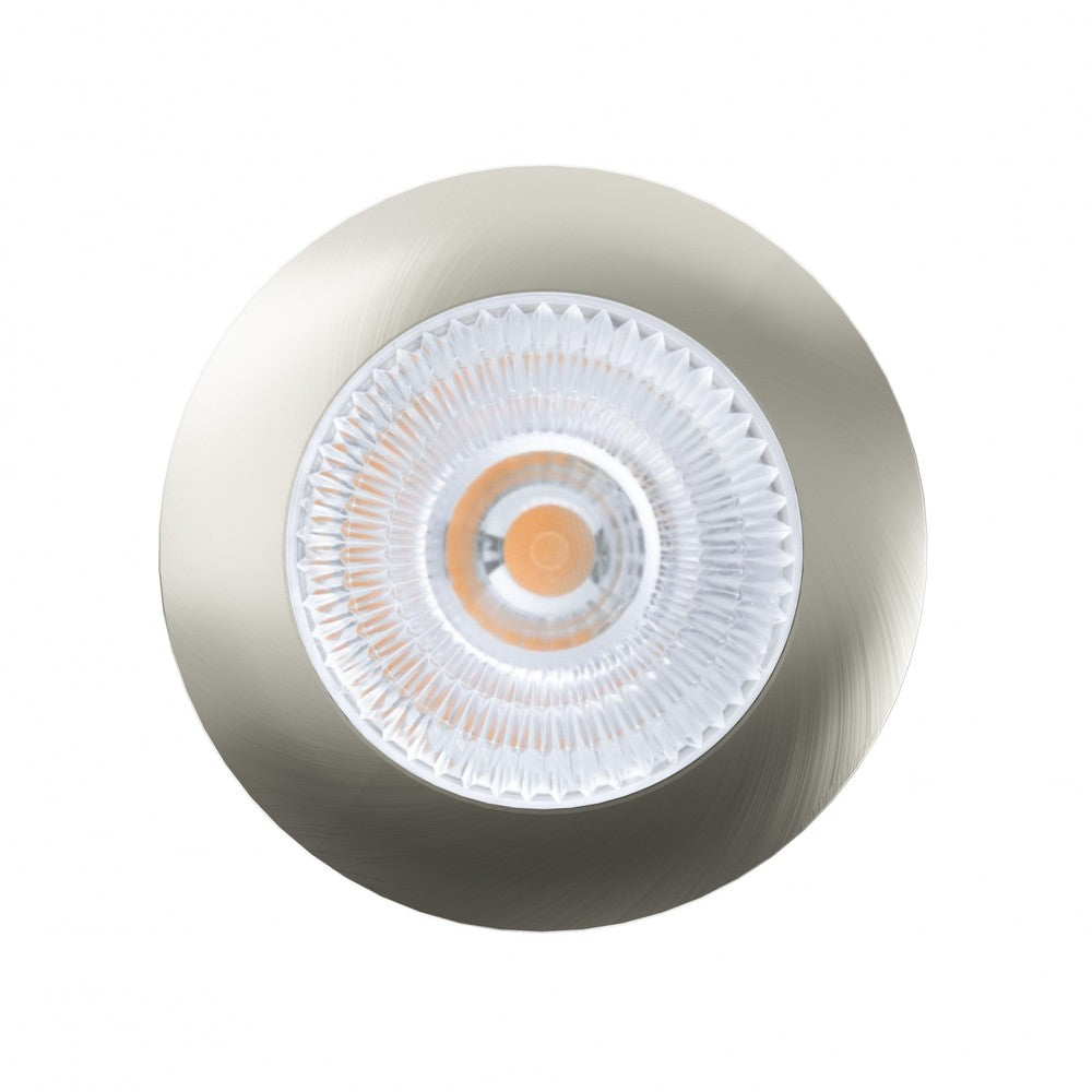 LEDlife Unni68 møbelspot - Hul: Ø5,6 cm, Mål: Ø6,8 cm, RA95, børstet stål, 12V, 3W LED