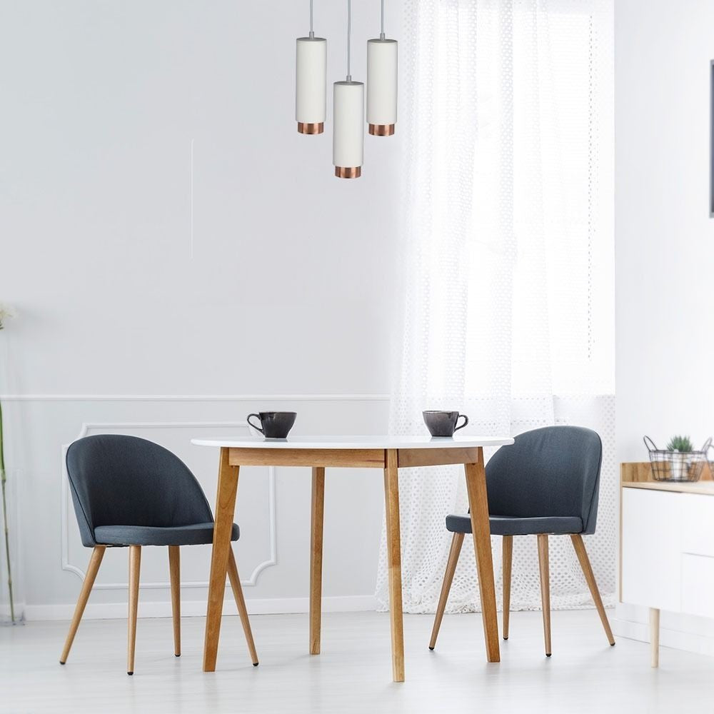 V-Tac Moderne Pendellampe - Hvid/Rose Guld, Ø8 cm, GU10, Max 35W, 5 års garanti