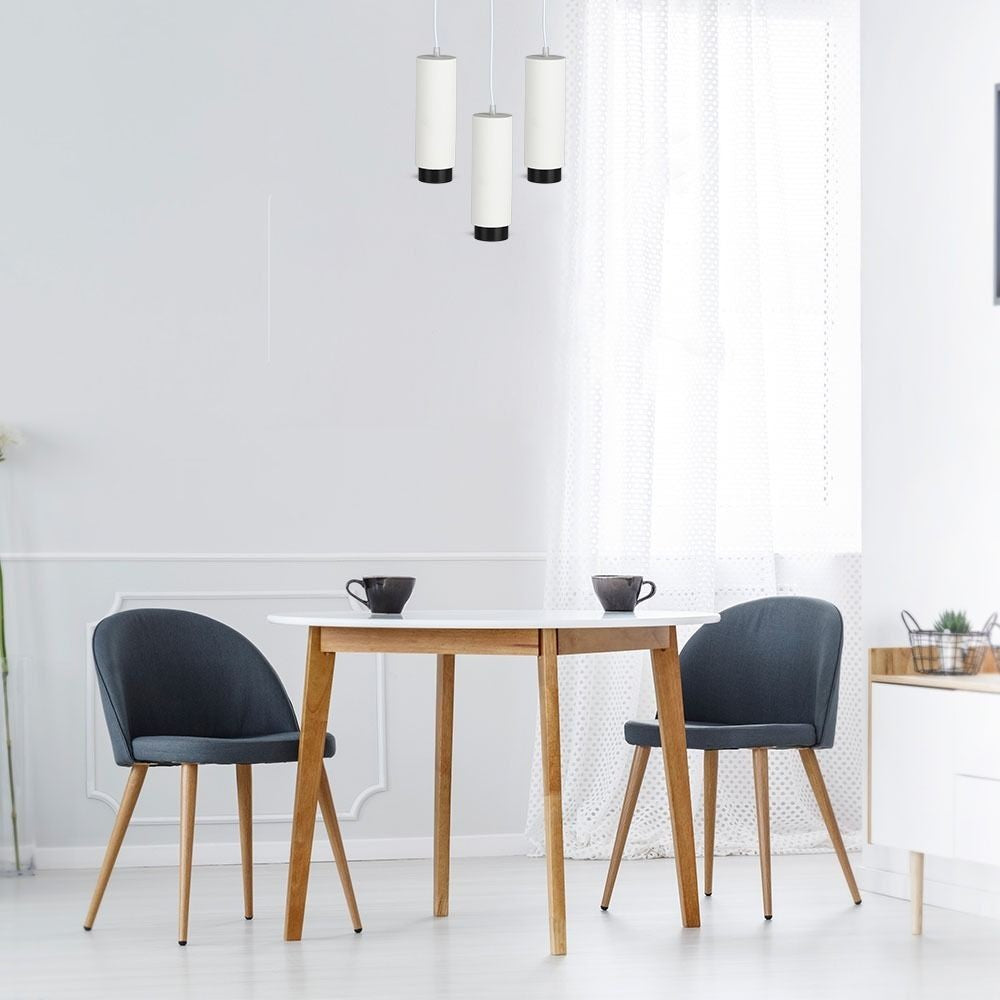 V-Tac moderne pendellampe - Hvid/sort, Ø8 cm, GU10, Max 35W, 5 års garanti