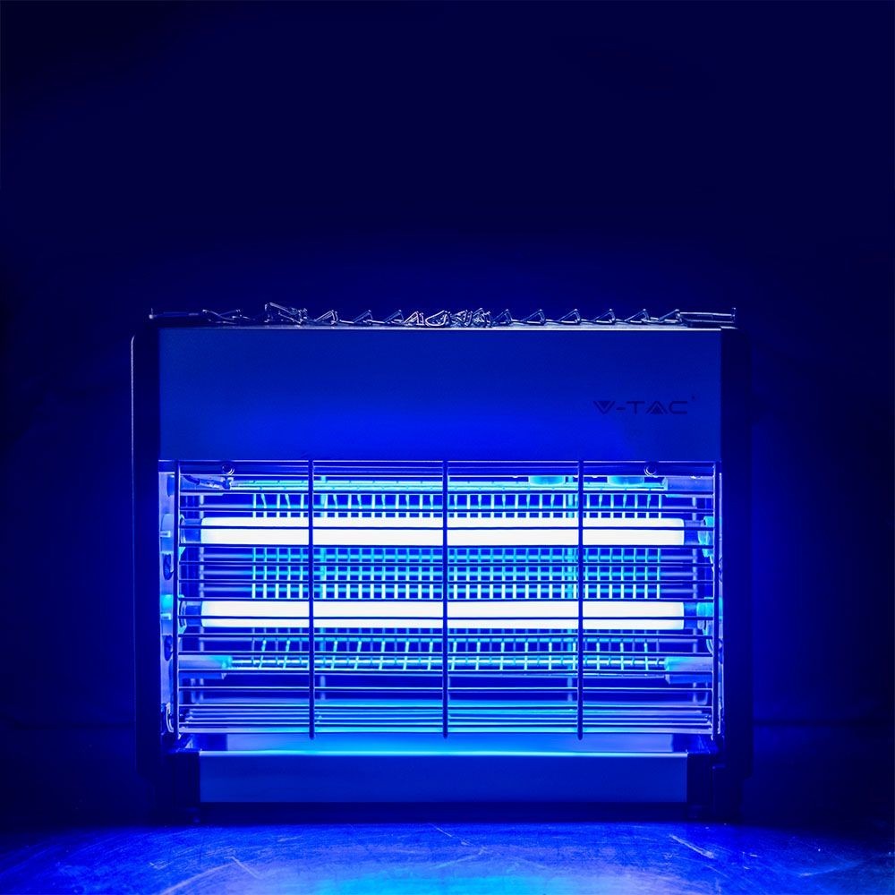 V-Tac insektlampe - 2x8W, indendørs, UV-lys, dækker 50m2