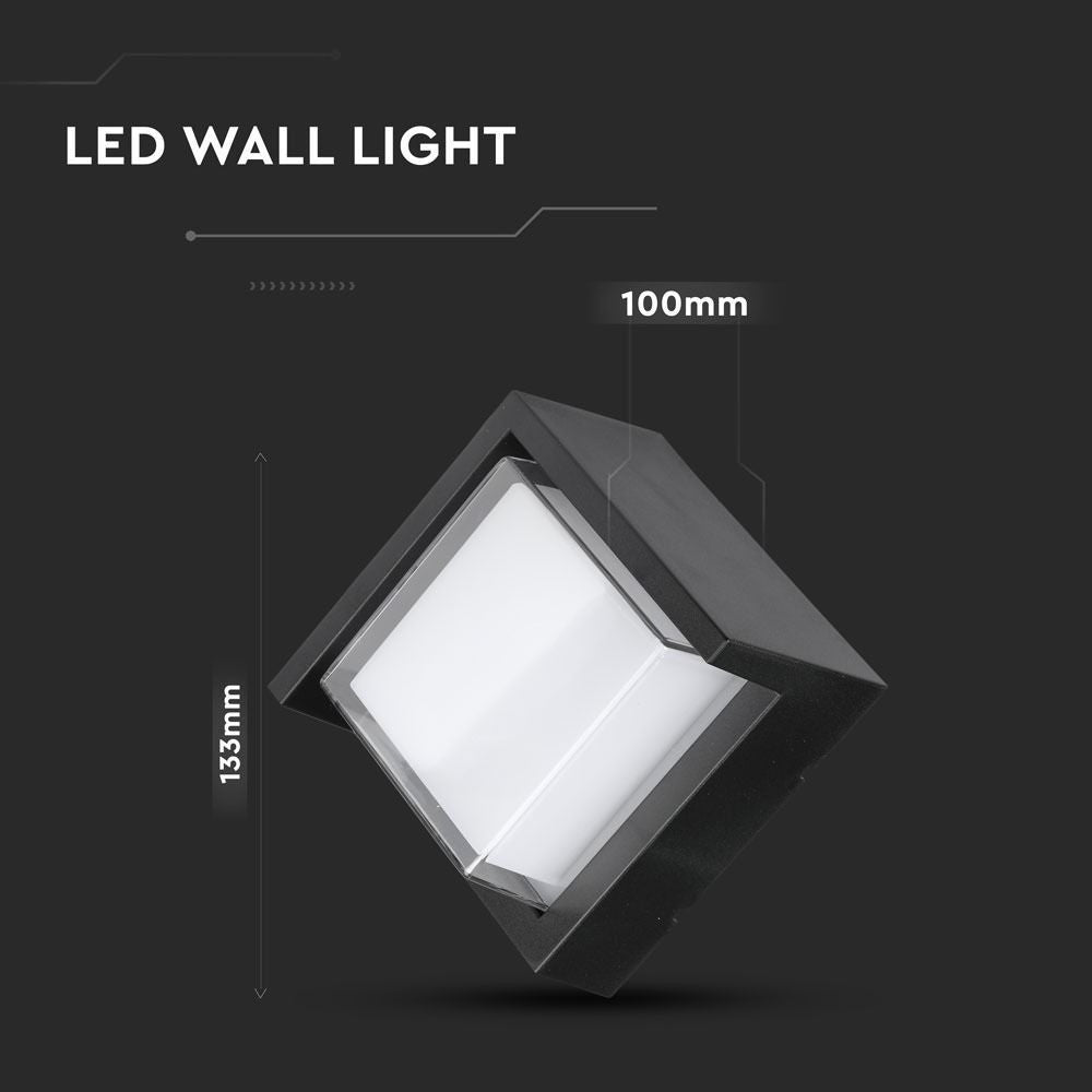 V-Tac 7W LED Firkantet Udendørs Væglampe inkl. Lyskilde - IP65, 230V, 400lm, RA80