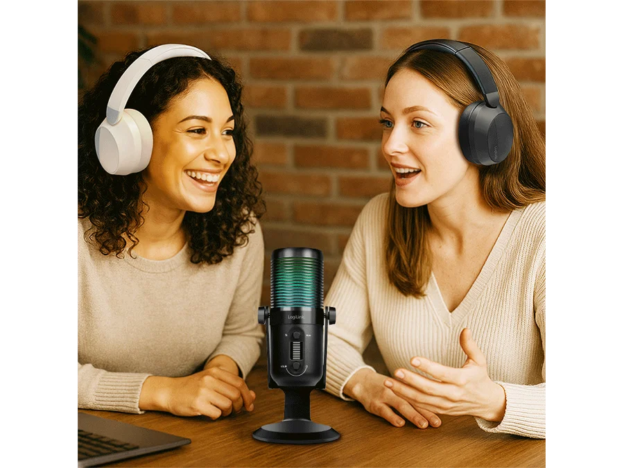 Støjreducerende mikrofon, cardioid/omni. - 192kHz/24bit, RGB