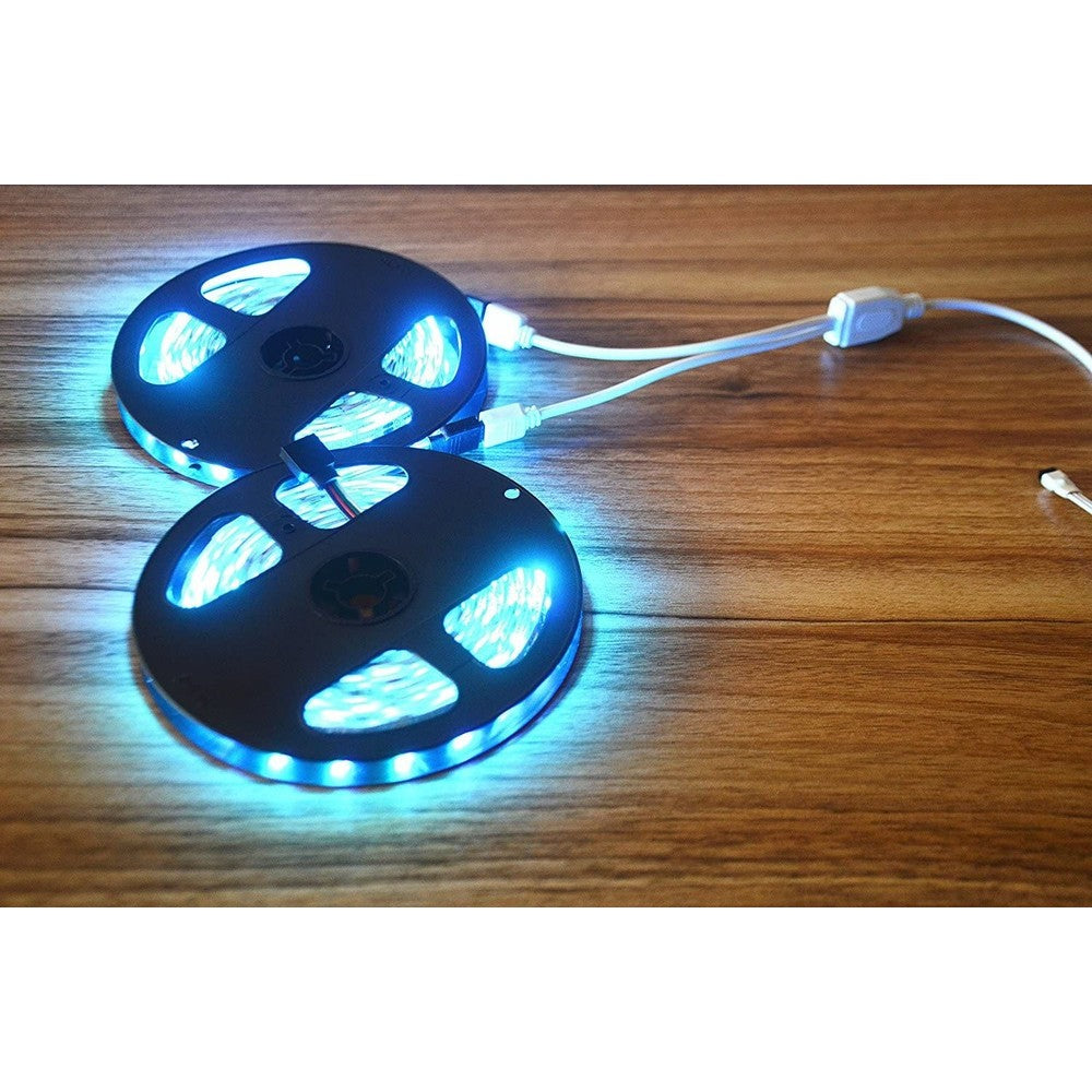 RGB+WW kabel 2-vejs splitter - 12/24V, hvid - Tilslutning af to RGB+WW LED-strimler til en enkelt strømkilde (12V-24V) - 60cm længde