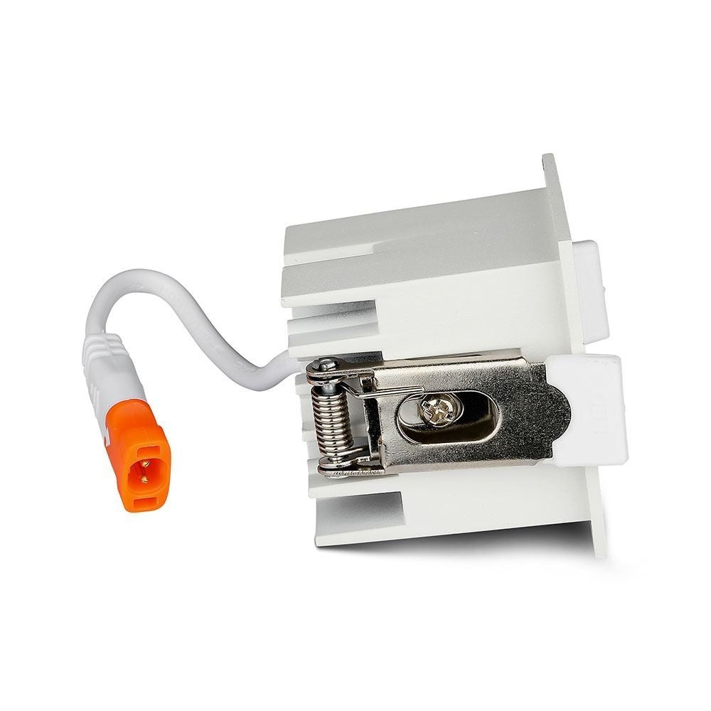 V-Tac 4W LED indbygningsdownlight - Hul: 4,5x4,5 cm, Mål: 5,5x5,5 cm, UGR19, RA90, Samsung LED chip, 230V, 320lm, 5 års producentgaranti